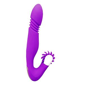 Wiederauf ladbare Kaninchen <span class=keywords><strong>Vibrator</strong></span> Zauberstab Aufsatz 3-Gang Teleskop 10 Modi Zunge lecken Sexspielzeug Heizung Schub Dildo <span class=keywords><strong>Vibrator</strong></span> - Product Image 1