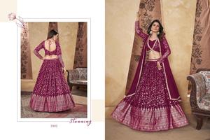 Lehenga Choli de costura completa con estampado de lámina exclusivo con colección Dupatta para mujer de proveedor indio - Product Image 5