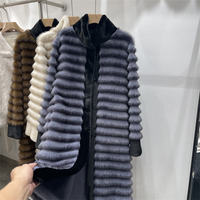 Manteau long en fausse fourrure épaisse marron pour femme, style trench chaud et moelleux, nouvelle collection hiver 2026