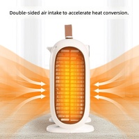 Ventilateur Chauffant Portable de Bureau, Radiateur Électrique, 3 Niveaux, Minuteur, Télécommande, Vertical/Horizontal, Silencieux, Économe en Énergie, Protection Contre la Surchauffe