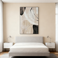 Peinture murale sur toile abstraite minimaliste d'arbre, texture 3D, peinte à la main, pour la décoration de hall d'hôtel, salon, chambre à coucher