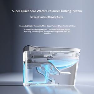 WC intelligent pour rénovation de maison ancienne, chauffage instantané, chasse d'eau entièrement automatique, séchage, couvercle à ouverture automatique télécommandé, silencieux - Product Image 2