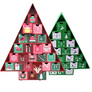 Custom Cardboard Paper Divider Gift Packaging Christmas Tree Shaped Advent <b>Calendar</b> Box for Chocolate Makeup Beauty Cosmetic - Product Image 6