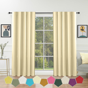 Window <b>Curtains</b> <b>for</b> Home | Hot Selling Luxury Fancy Living Room Drapes-Blackout 100% Cotton Slub Weave Customizable Colors Sizes - Product Image 5