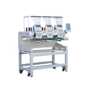Портативные вышивальные машины с тремя головками, коммерческая вышивальная швейная машина, компьютеризированная