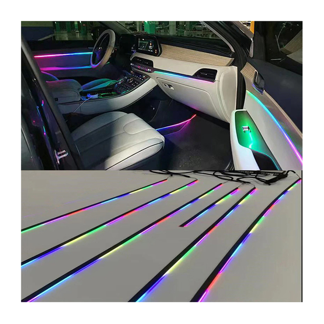 213 Colors Symphony Premium Chasing Ambient Light Kit Strip Car Interior Led Acrylic Decorative Ambient Lighting Car