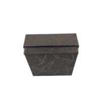 Boîte à bijoux rectangulaire en carton rigide brun, emballage durable recyclable PPWR, logo personnalisé, doublure en éponge, boîte mate