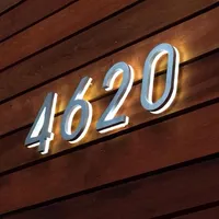Hotel Room Numbers Teken 3d Rose Gold Nummers Licht Metalen Huis Nummer
