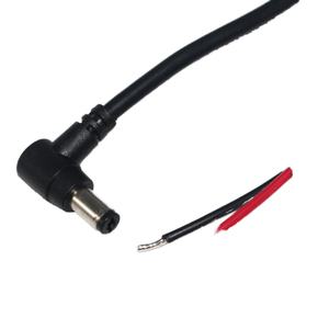 DC 5.5*2.1mm 5.5*2.5mm 3.5*1.35mm 4*1.7mm Male Plug <b>Stripping</b> End Power Cable 90 Degree Right Angle Plug 5A Rated Power Cable - Product Image 1