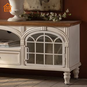 ממבה מבטא צרפתית בית חווה צרפתית טלוויזיה לעמוד רטרו עץ מדיה אחסון קונסולה רהיטים - Product Image 3