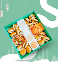 Boîte en carton vert pour desserts, emballage alimentaire à emporter, pour gâteaux et pâtisseries, avec fenêtre, logo personnalisé, vente en gros