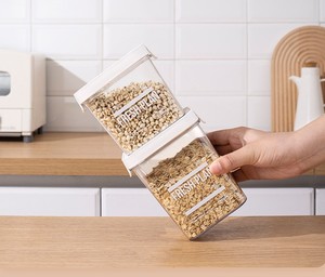 Nhà bếp tổ chức kín rò rỉ bằng chứng BPA miễn phí vuông thiết kế Pet nhựa container <span class=keywords><strong>Set</strong></span> cho thực phẩm lưu trữ cà phê đường & Trà - Product Image 5