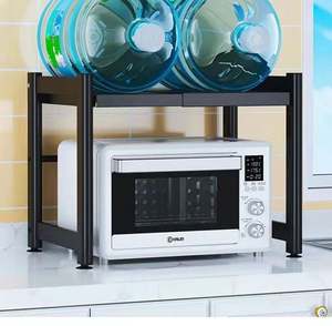 ステンレス鋼キッチン収納キャビネット電子レンジ棚オーガナイザー - Product Image 2