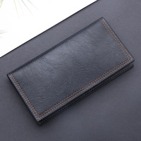Dompet Panjang Vintage Pria Perlindungan RFID Lapisan Nilon Penutup Terbuka Tempat Kartu Multi-slot