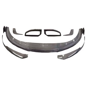 Pour <span class=keywords><strong>Porsche</strong></span> <span class=keywords><strong>Taycan</strong></span> 2019 2020 2021 <span class=keywords><strong>2022</strong></span> haute qualité en Fiber de carbone véritable lèvre avant diffuseur arrière pare-chocs Spoiler corps - Product Image 3