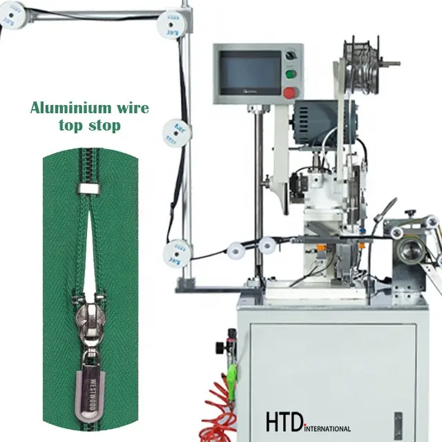 Volledige Automatische Stop Instelling Rits Auto Top Stop Machine Voor Close End Nylon Tanden Afgewerkt Rits Maken