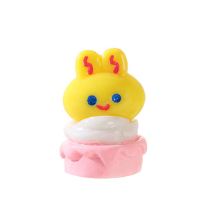 Adorable Juguete de Cabeza de Conejo de Dibujos Animados, Miniatura para Decoración de Casa de Muñecas, Adorno de Escritorio - Product Image 5