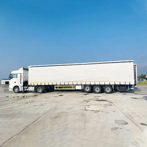 Offre Spéciale d'usine 40FT capacité <span class=keywords><strong>de</strong></span> <span class=keywords><strong>chargement</strong></span> lourde 3 essieux 50Ton rideau en acier semi-remorque fermée remorque <span class=keywords><strong>de</strong></span> voiture utilitaire - Product Image 5