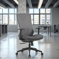 Chaise de bureau ergonomique moderne et confortable en maille, avec roulettes pivotantes, support lombaire réglable, structure en plastique, certifiée