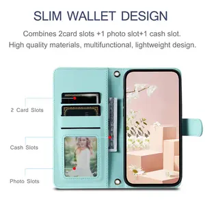 Funda de teléfono de cuero a cuadros para Samsung Galaxy A55 A54 A53 A52 A35 A34 A25 A24 A23 A14 A15 A12 A16 5G, funda con ranura para tarjeta - Product Image 2