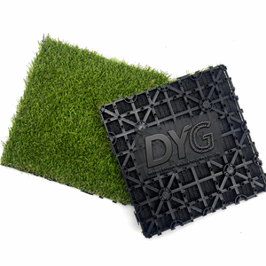Baldosas de Césped <span class=keywords><strong>Artificial</strong></span> Encajables Premium para Bricolaje, 30x30cm, Suelo Sintético con Orificios de Drenaje para Decoración de Patio y Jardín - Product Image 1
