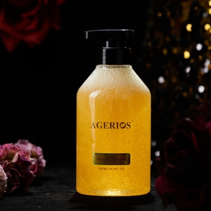 Huile de bain Agerios bio de qualité supérieure Ingrédients à base de plantes Gel douche liquide hydratant pour peaux sensibles et sèches - Product Image 6