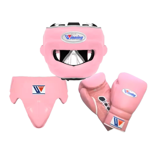 Ensemble de boxe et de sparring en cuir blanc entièrement personnalisé, respirant, avec poignets à lacets, logo personnalisable pour les gants - Product Image 3