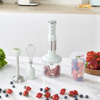 Mixeur Plongeant Électrique Multifonctionnel Deux Vitesses, Fouet à Œufs, Mousseur à Lait en Acier Inoxydable, Ensemble Complet pour Grossistes