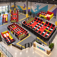 Vabibo TP019 – Équipement de trampoline commercial clé en main pour intérieur, avec fosse à mousse, mur d'escalade, centre de jeux pour enfants, personnalisable