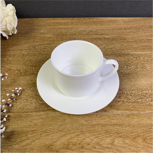 Set di tre pezzi di tazze da caffè in ceramica semplice europea bianca in tinta unita - Product Image 3