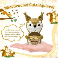 Nouvelle poupée en peluche d'écureuil au crochet, poupée en laine au crochet faite à la main, produit fini