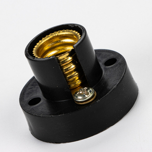 Zócalo E10/E12/E14 Portalámparas Convertidor múltiple Soporte de iluminación roscado Hogar Dormitorio Portalámparas de PVC negro - Product Image 1