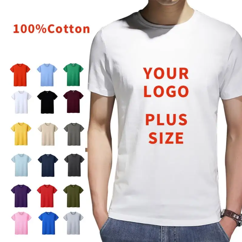 Tasarımcıları t shirt erkekler için özel baskı logosu düz Tshirt lüks özel etiket grafik büyük boy % 100% pamuk T shirt
