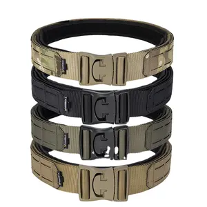 IDOGEAR Laser Cut Camo 2" Quick Release Molle POM Buckle Hunting Nylon Duty Belt Combat Tactical Belt