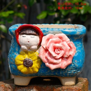 MSH square bambina carina succulenta fioriera vasi da giardino per il nuovo regalo di casa - Product Image 2