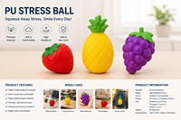Balle anti-stress en forme de fourgonnette, jouets personnalisés en polyuréthane, balle anti-stress en mousse PU bon marché, balle anti-stress