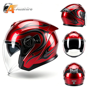 หมวกกันน็อคมอเตอร์ไซค์แบบเปิดหน้า DOT Flip Dual Visor รุ่นใหม่ น้ำหนักเบา ผลิตจากวัสดุ ABS แบบโมดูลาร์ เหมาะสำหรับขับขี่ทุกเพศทุกวัย ใช้ได้ทุกฤดู พร้อมโฟม - Product Image 2