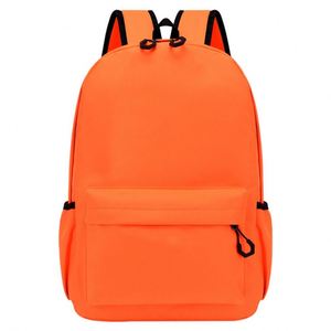 High Quality Nylon <b>Backpack</b> Waterproof Canvas Lined Simple Solid Color for Student Leisure Outdoor Sports Travel Zipper Closure - Product Image 1
