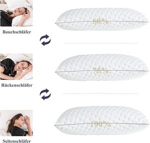 <span class=keywords><strong>Oreiller</strong></span> en mousse à mémoire de forme, <span class=keywords><strong>oreiller</strong></span> en mousse à mémoire de forme déchiquetée, <span class=keywords><strong>oreiller</strong></span> de soutien du cou certifié Oeko-Tex pour les dormeurs sur le dos et sur le côté - Product Image 2