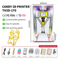 Impresora 3D de Arte en Azúcar TH3D-170, Máquina de Pintura en Azúcar de Grado Alimenticio, Impresora Automática de Dulces de Alta Precisión para Panadería