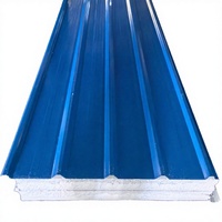 Panneaux de toiture rigides en acier de style moderne, installation facile, isolation thermique EPS, mur extérieur pour entrepôt, ignifuge, écologique