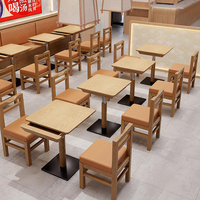 Ensemble de chaises de salle à manger en bois massif XZY OEM, mobilier de restaurant, usage commercial, restaurants occidentaux, cafés, salons de thé, extérieur