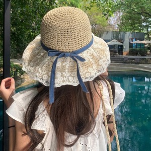 Chapeau de soleil en papier pour femme, style personnage, pour les vacances en plein air, la plage, la pêche et le cyclisme - Product Image 1