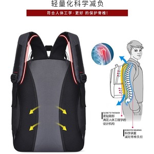 Men's Large Capacity <b>Backpack</b> 36-<b>55L</b> With Usb Charging Business Travel Solid Color Soft Handle Interior Zipper Pocket - Product Image 5