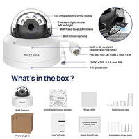 Caméra IP PoE VIKYLIN 8MP 4K Hik-Connect Smart Dual Light Colorvu avec micro intégré, détection AI des personnes/véhicules, caméra dôme bidirectionnelle