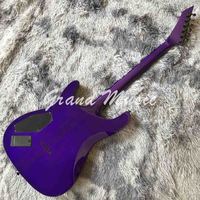 Guitare électrique à 6 cordes, en érable flamme rouge, manche au corps, instrument personnalisé