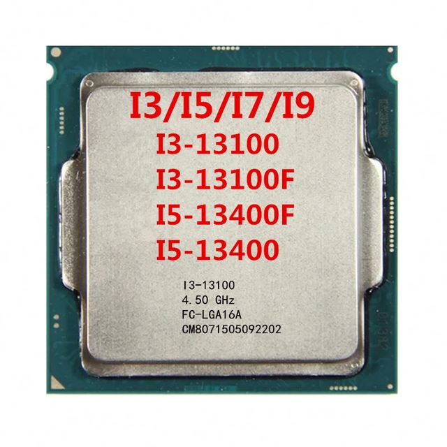 13th Generation CPU Original Core I3 13100 LGA 1700 I3-13100f 13400 I5 13500 13600k I7 13700f I9 13900kProcessors
