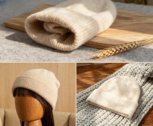 Bán Buôn Unisex Mùa Đông Cashmere Beanie Hats-100% GCS Cashmere Nhung Kết Thúc Máy Tính Dệt Kim Ấm Áp Cho Trượt Tuyết/Thể Thao/Sử Dụng Ngoài Trời - Product Image 2