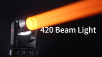 Lyre Beam Mobile Haute Qualité 420W avec Faisceau Arc-en-ciel Biprismaque, Puissant et Robuste pour DJ, Clubs, Bars et Éclairage Disco