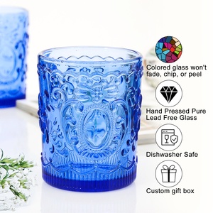 Produttori di prodotti cinesi personalizzati bicchiere da vino rosso <span class=keywords><strong>colorato</strong></span> goffrato Vintage, <span class=keywords><strong>bicchieri</strong></span> da vino colorati calice - Product Image 3